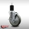 Service Caster 5'' SS Gray Poly Swivel 1-3/4'' Expanding Stem Caster with Brake SCC-SSEX20S514-PPUB-TLB-134 - alternate 4